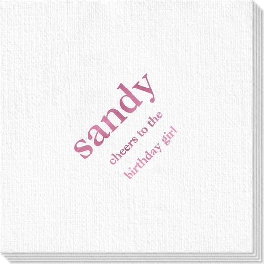 Design Your Own Big Name with Text Deville Napkins